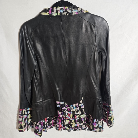 Chanel Sample Lambskin & Silk Runway Jacket – Multicolour Trim FR38 - Picture 13 of 13
